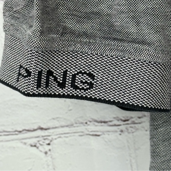 PING Polo Shirt Short Sleeve Mens Large Gray Mercerized Combed Cotton Logo Golf - Picture 4 of 9